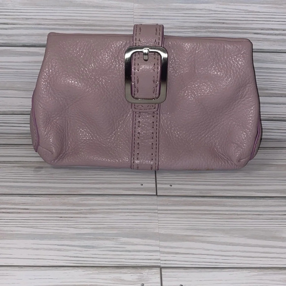 Cole Haan Black Pebble Leather Clutch/Cosmetics Bag - Picture 1 of 5